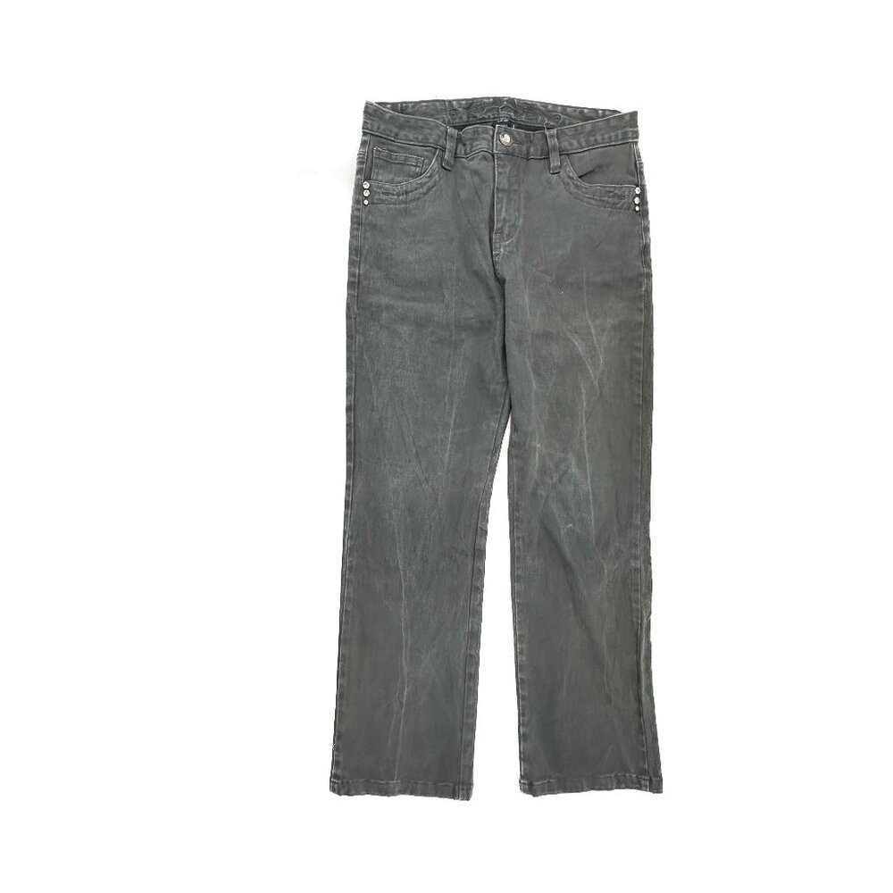 Miss Bon Bon Straight Gem detail Women's size 30 Short Gray Denim Jeans   Hemmed